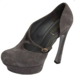 Yves Saint Laurent YSL women's shoes gray pumps size 8